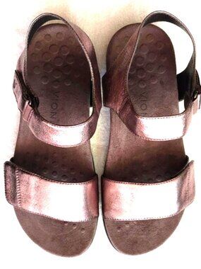 Vionic NEW Marsala WIDE-width arch support metallic bronze sandals US9.5=EU40